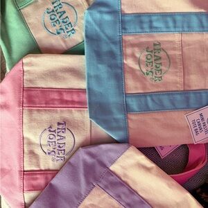 Pastel Canvas Tote Bag - Pink, Blue, Lavender, Green. $20 each $60 for 4